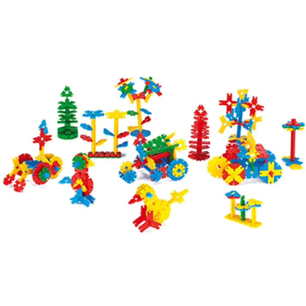 Kétdimenziós építőelemek tároló edényben 180db-os szett - Wader kép 3