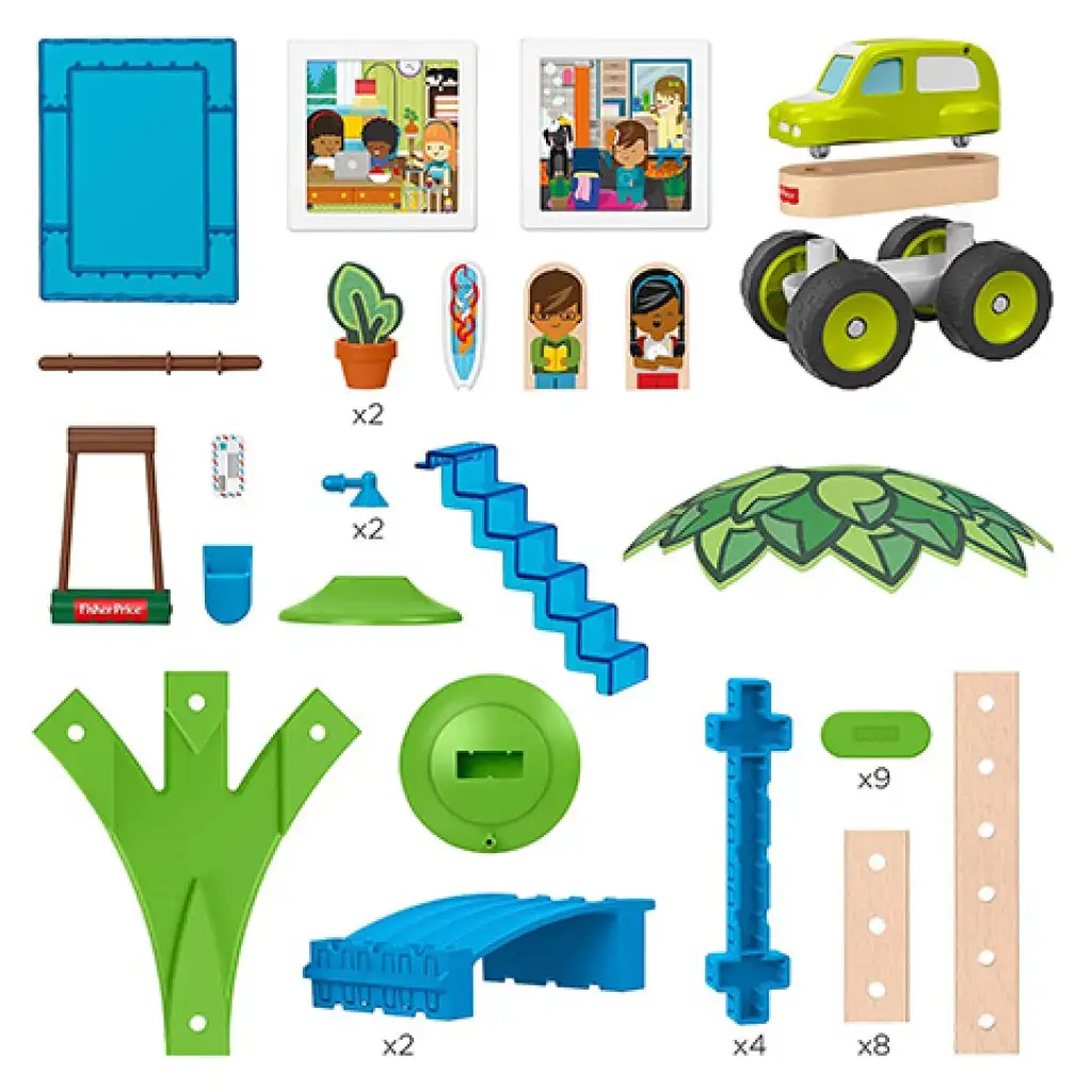 Fisher-Price: Wonder Makers tengerparti bungaló építő készlet 35db-os - Mattel kép 2