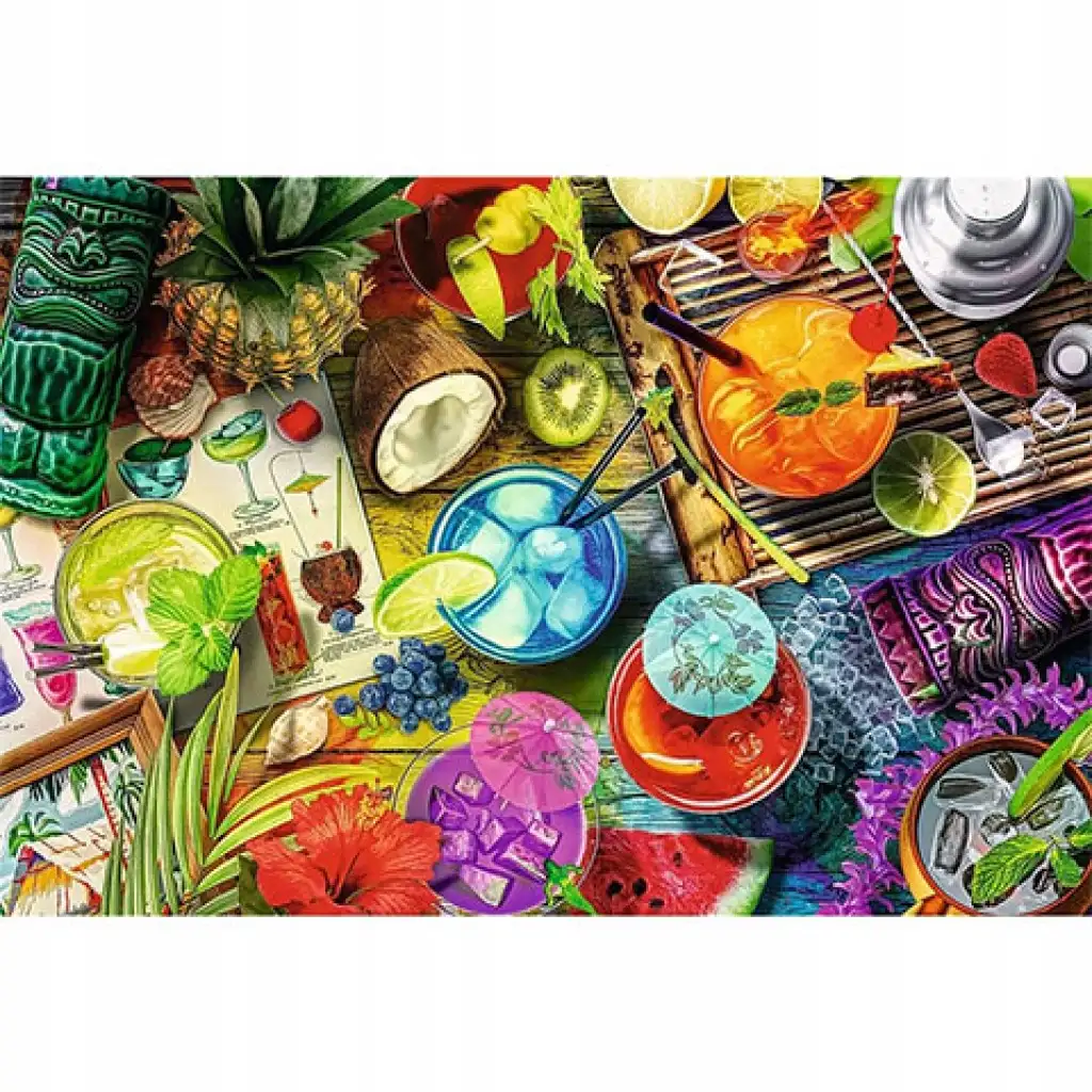 Wood Craft: Színes koktélok fa puzzle 500+1db-os - Trefl kép 2