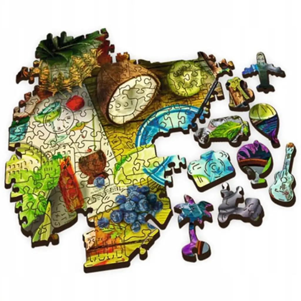 Wood Craft: Színes koktélok fa puzzle 500+1db-os - Trefl kép 3