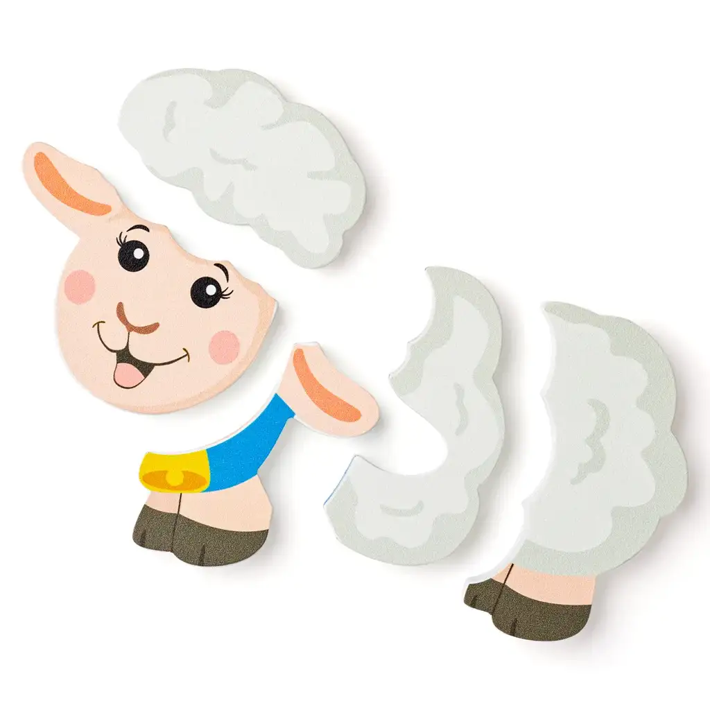 Fa bárányos 5db-os baba puzzle - Woodyland kép 2