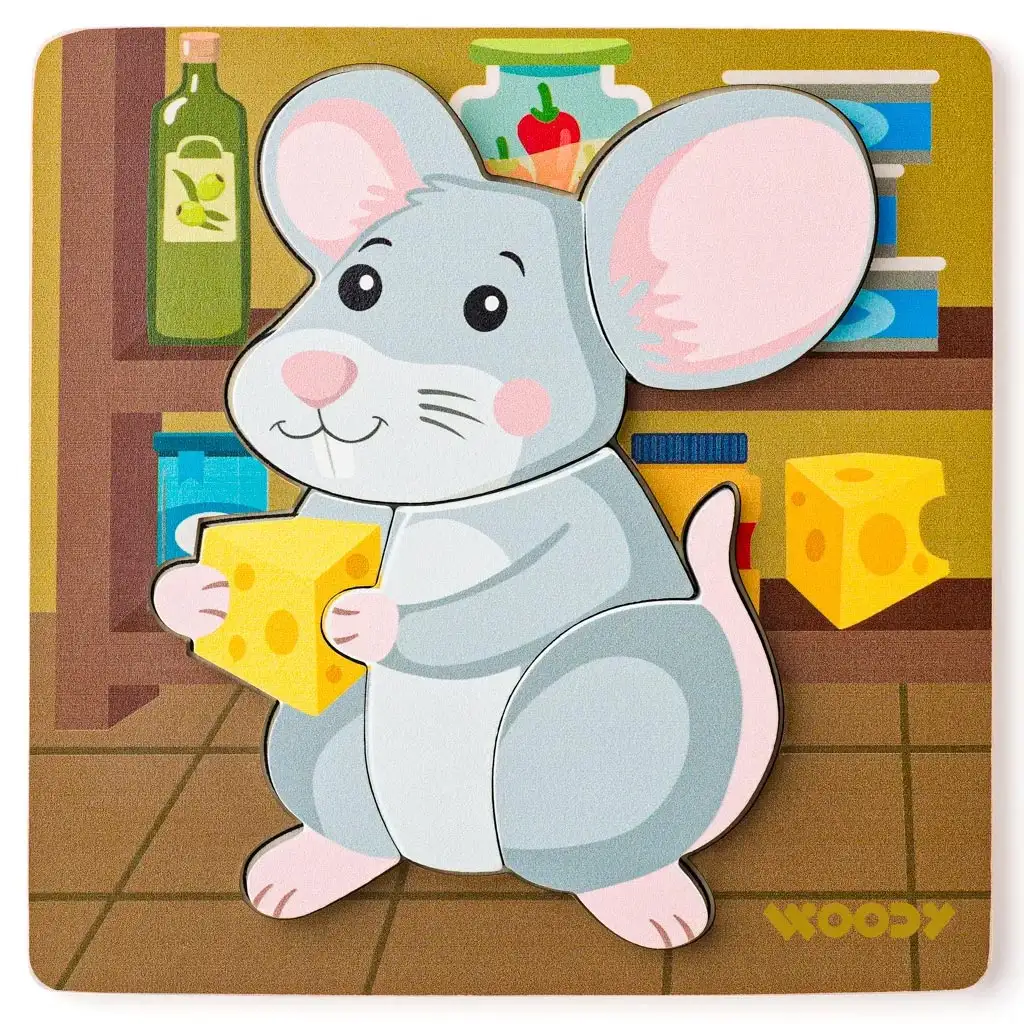 Fa egeres 5db-os baba puzzle - Woodyland