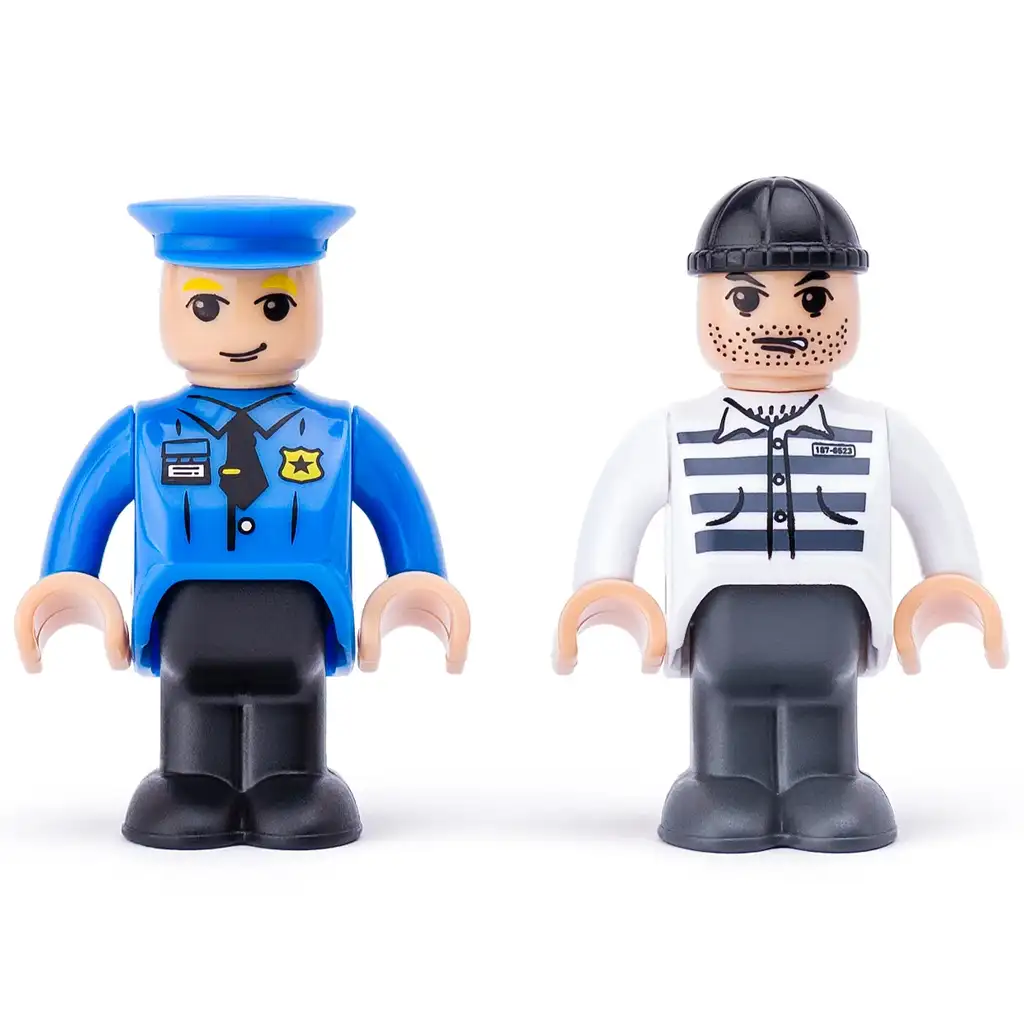 Mágneses rendőrautó pótkocsival - Woodyland kép 3