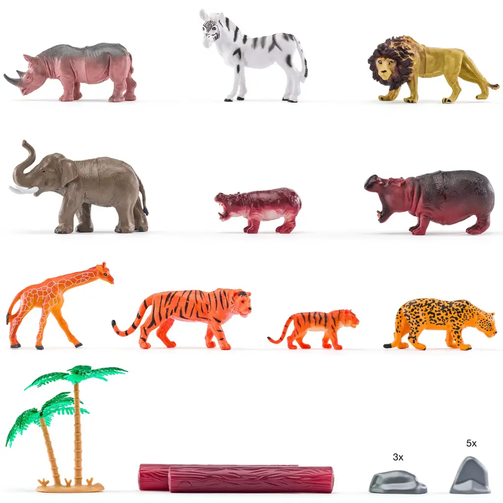 Faunica: Vadállatok játékszett vödörben - Woodyland kép 2