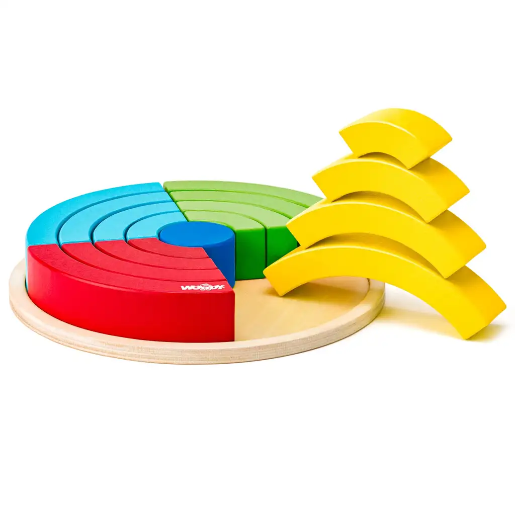 Szivárvány egyensúlyozó fa játék - Woodyland