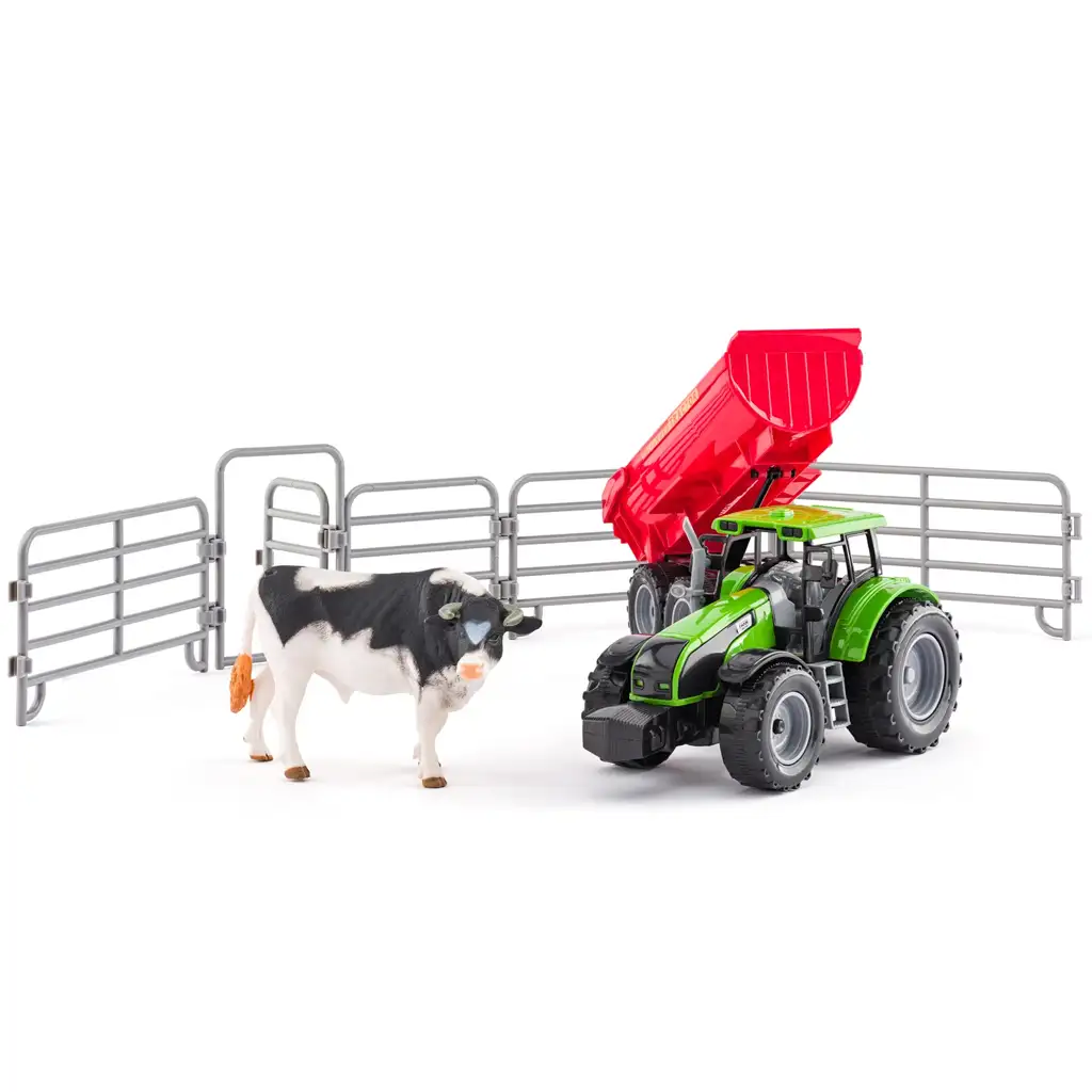 Faunica: Traktor bikával játékszett - Woodyland kép 2