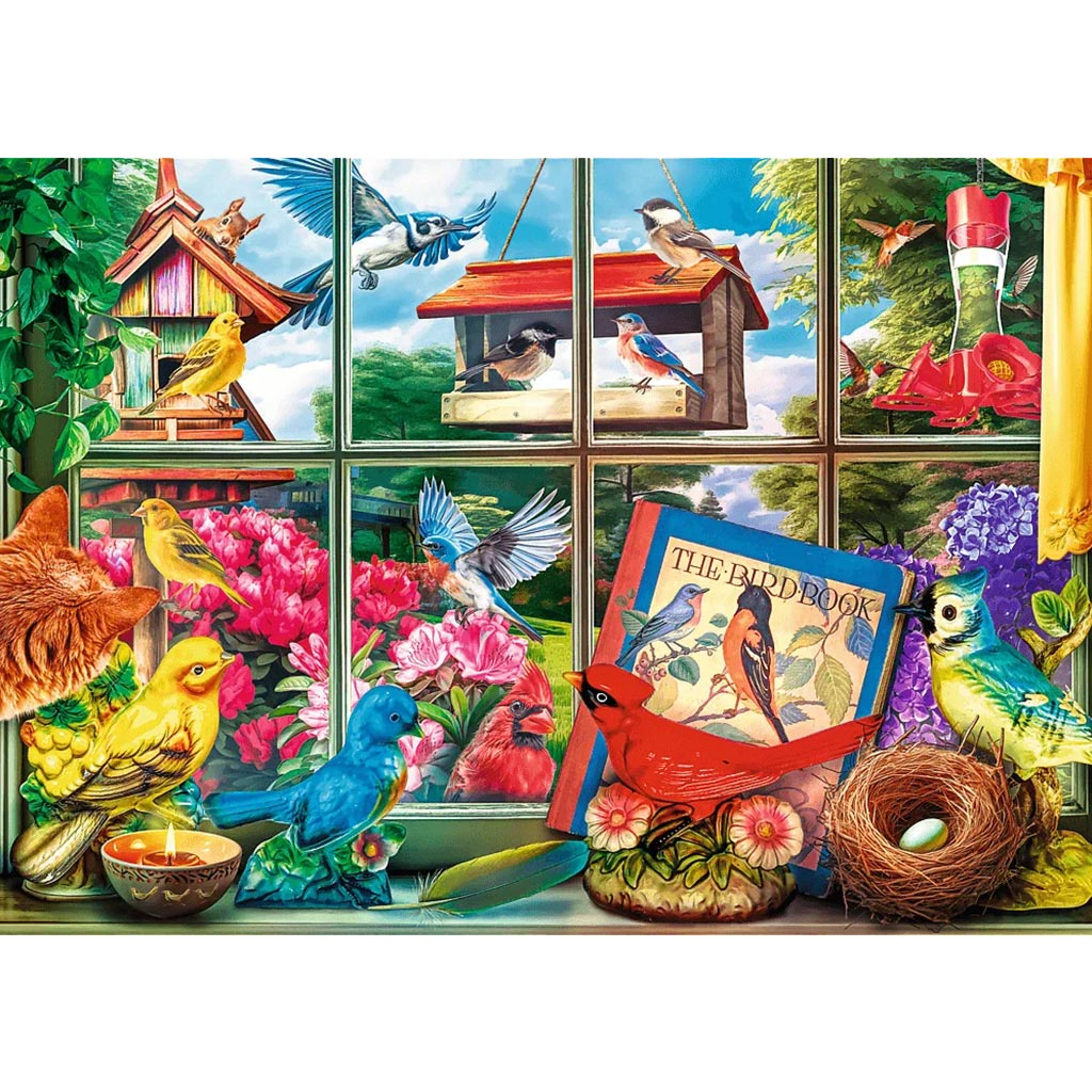 Madarak az ablak mögött 1000db-os Prémium plus quality puzzle -Trefl kép 2
