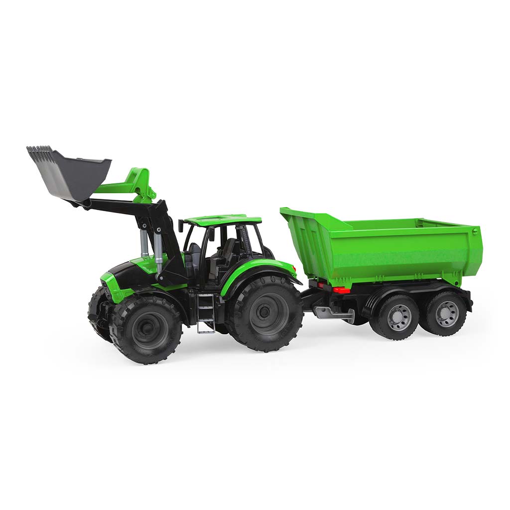 LENA: Worxx Deutz-Fahr Agrotron 7250 TTV traktor pótkocsival dobozban 74cm kép 2