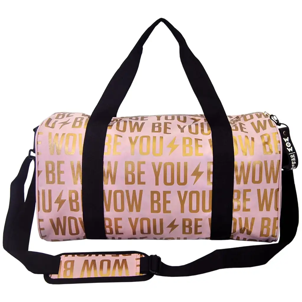 WOW Generation: Rózsaszín-arany sporttáska matricákkal 43cm kép 4