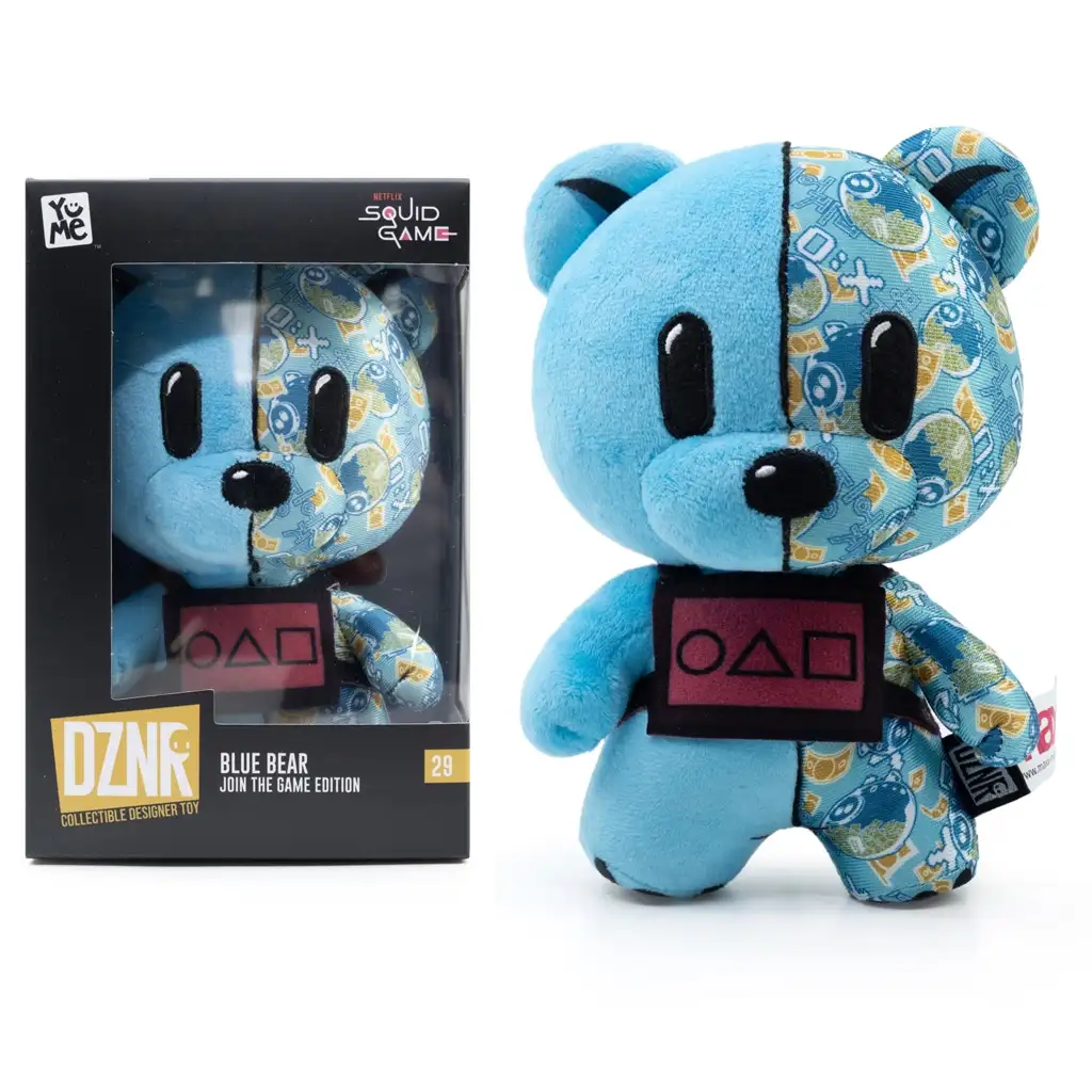 Squid Game DZNR Blue Bear plüss figura Join the Game kiadás 18cm