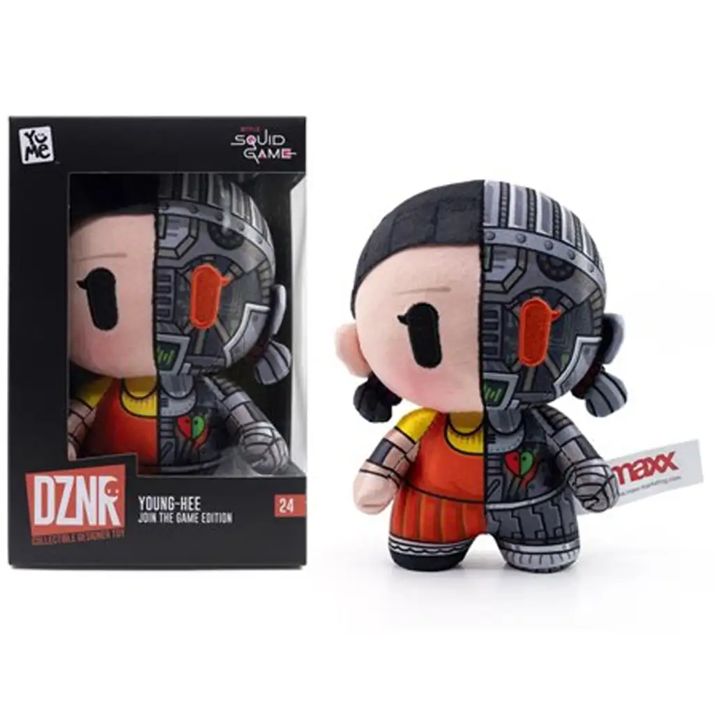 Squid Game DZNR Young-Hee plüss figura Join the Game kiadás 18cm