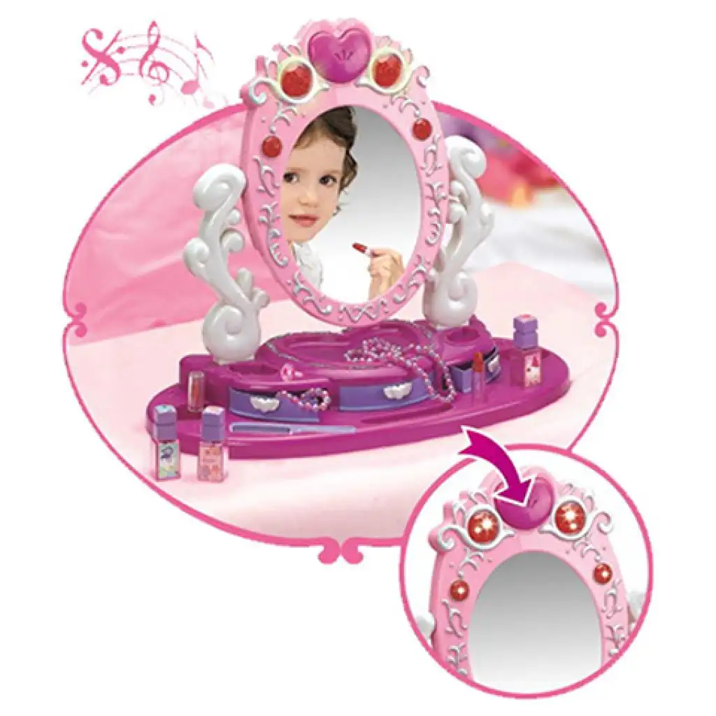 Zenélő fésülködő- és sminkpult 45x9x34cm kép 2
