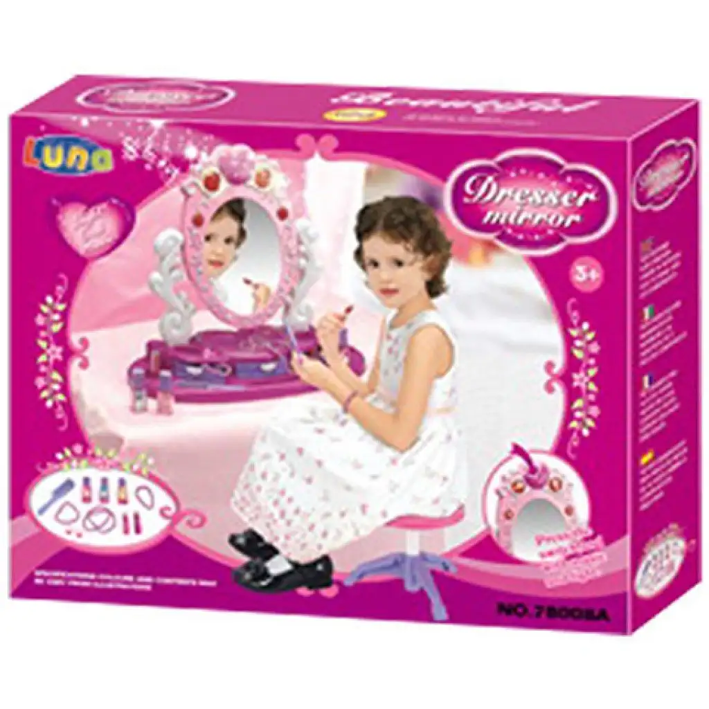 Zenélő fésülködő- és sminkpult 45x9x34cm