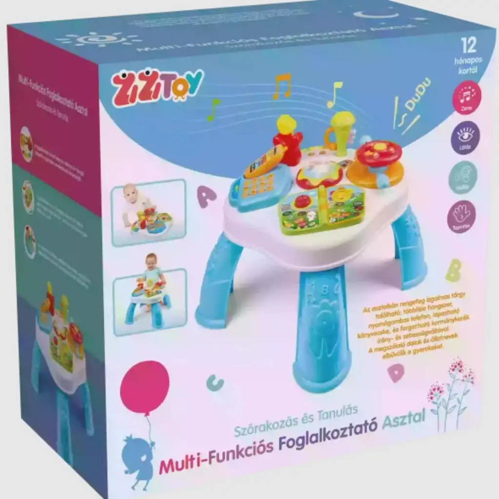ZiziToy: Multi-funkciós foglalkoztató asztal - Magyar nyelvű